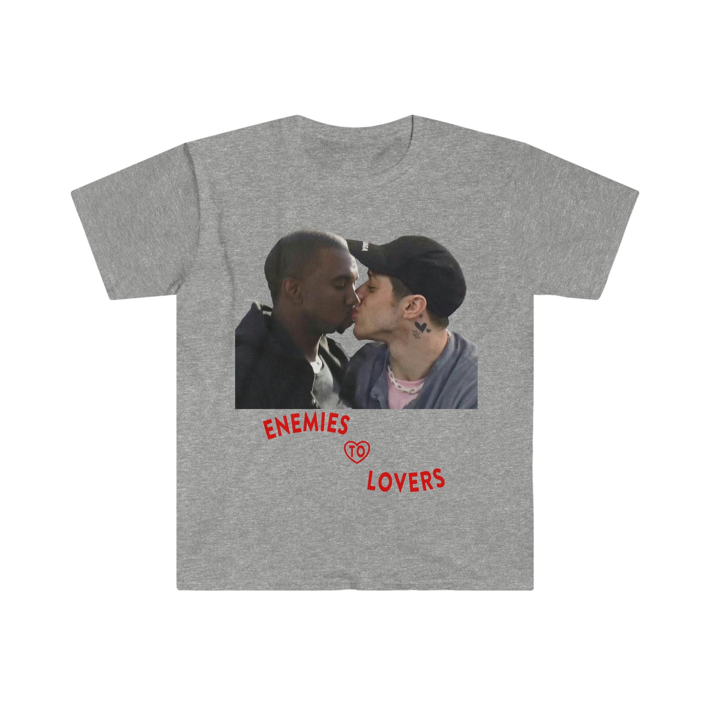 Kanye West Pete Davidson Kissing "Enemies to Lovers" T Shirt