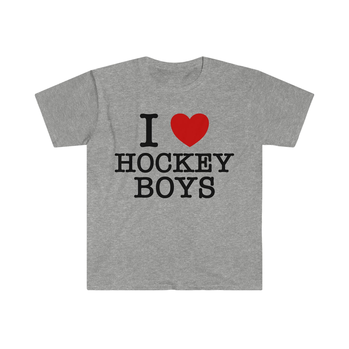 I Love / Heart Hockey Boys Funny Meme T Shirt