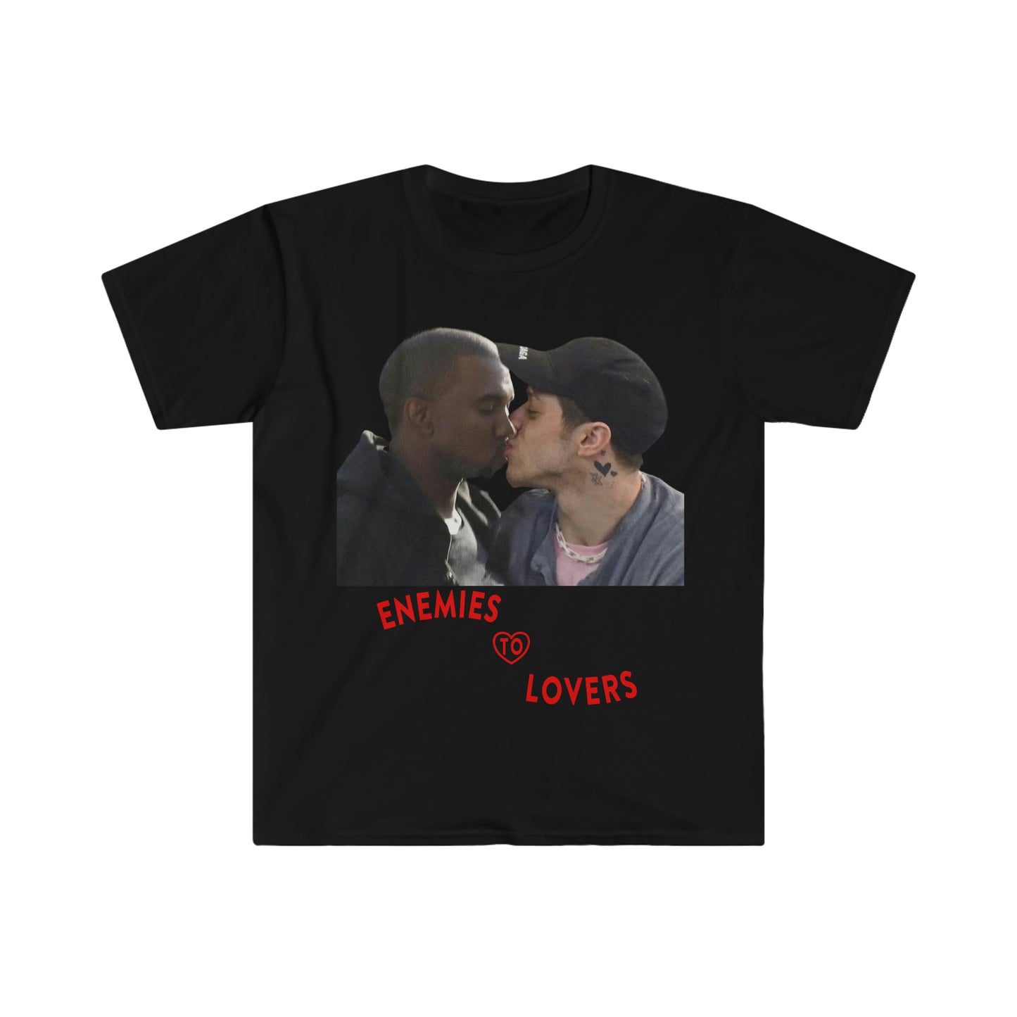 Kanye West Pete Davidson Kissing "Enemies to Lovers" T Shirt