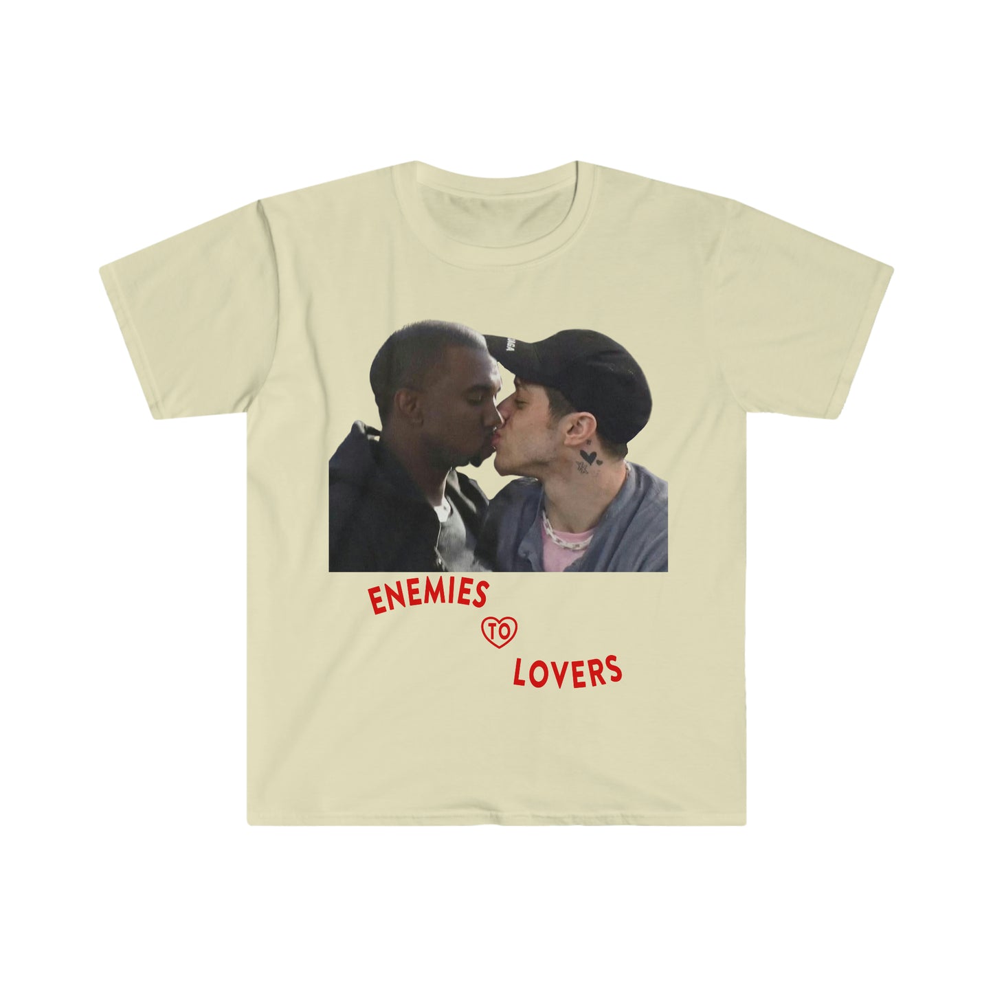 Kanye West Pete Davidson Kissing "Enemies to Lovers" T Shirt