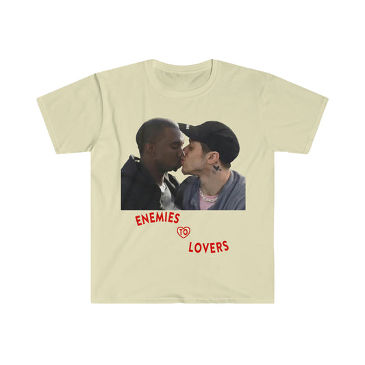 Kanye West Pete Davidson Kissing "Enemies to Lovers" T Shirt