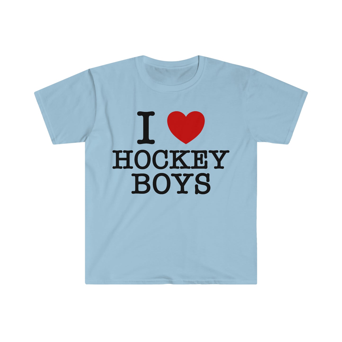 I Love / Heart Hockey Boys Funny Meme T Shirt