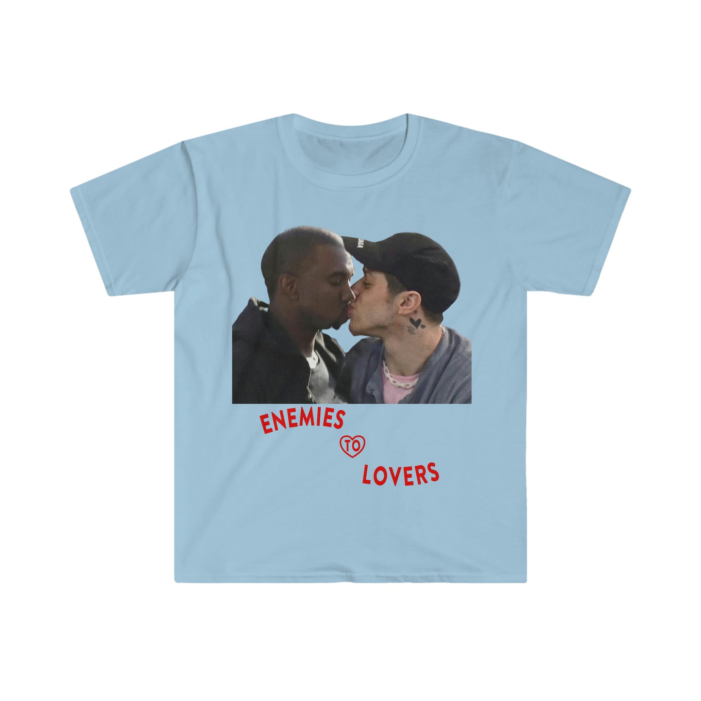 Kanye West Pete Davidson Kissing "Enemies to Lovers" T Shirt