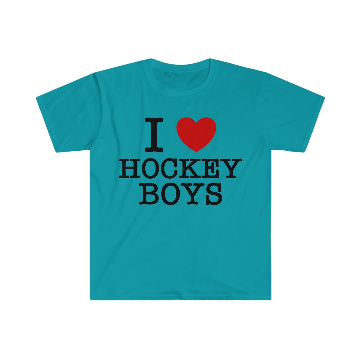 I Love / Heart Hockey Boys Funny Meme T Shirt