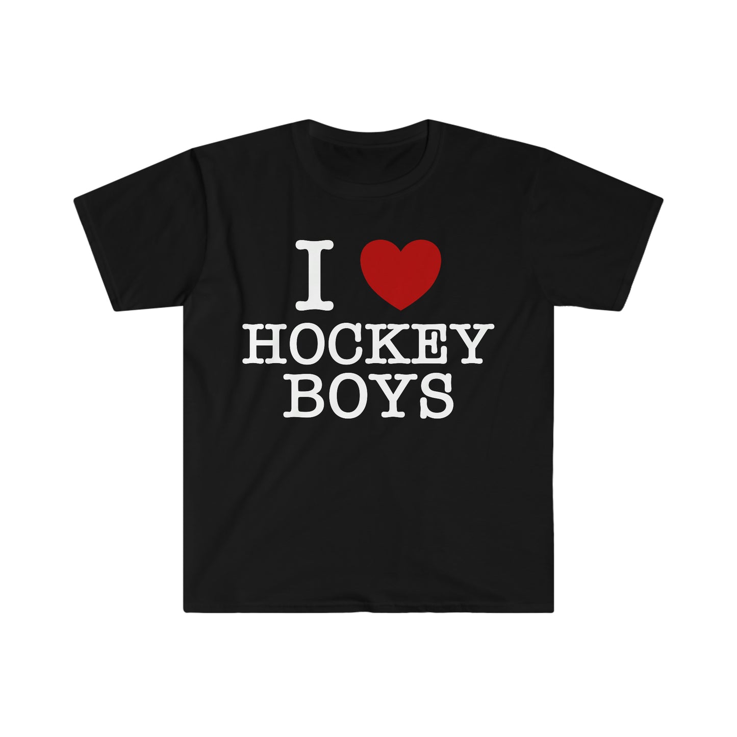 I Love / Heart Hockey Boys Funny Meme T Shirt