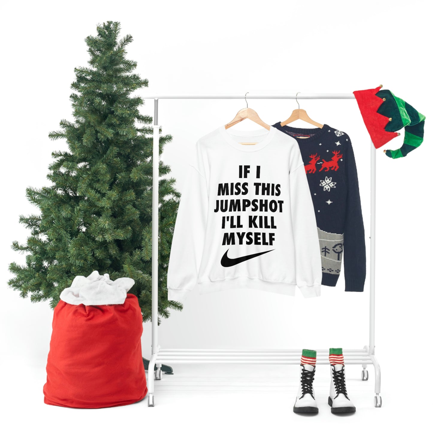 If I Miss This Jumpshot Parody Crewneck Sweatshirt