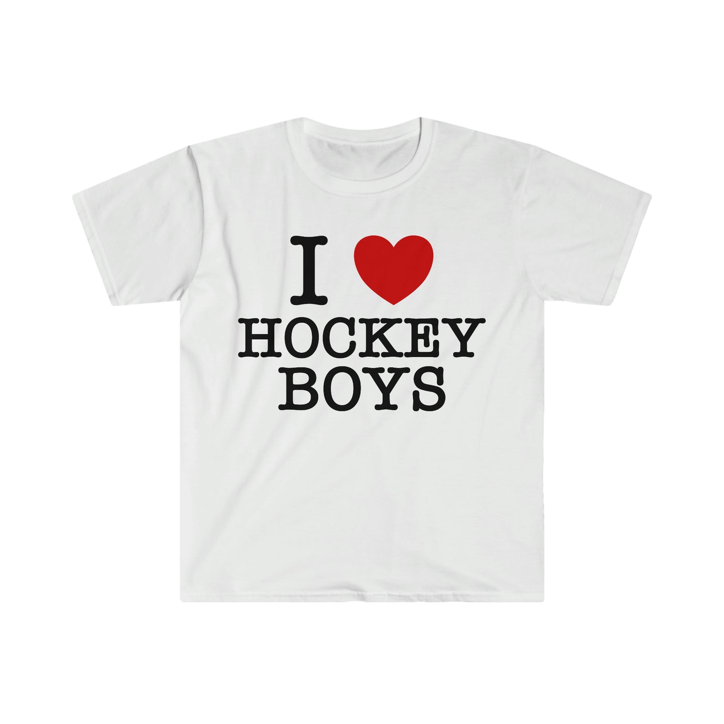 I Love / Heart Hockey Boys Funny Meme T Shirt