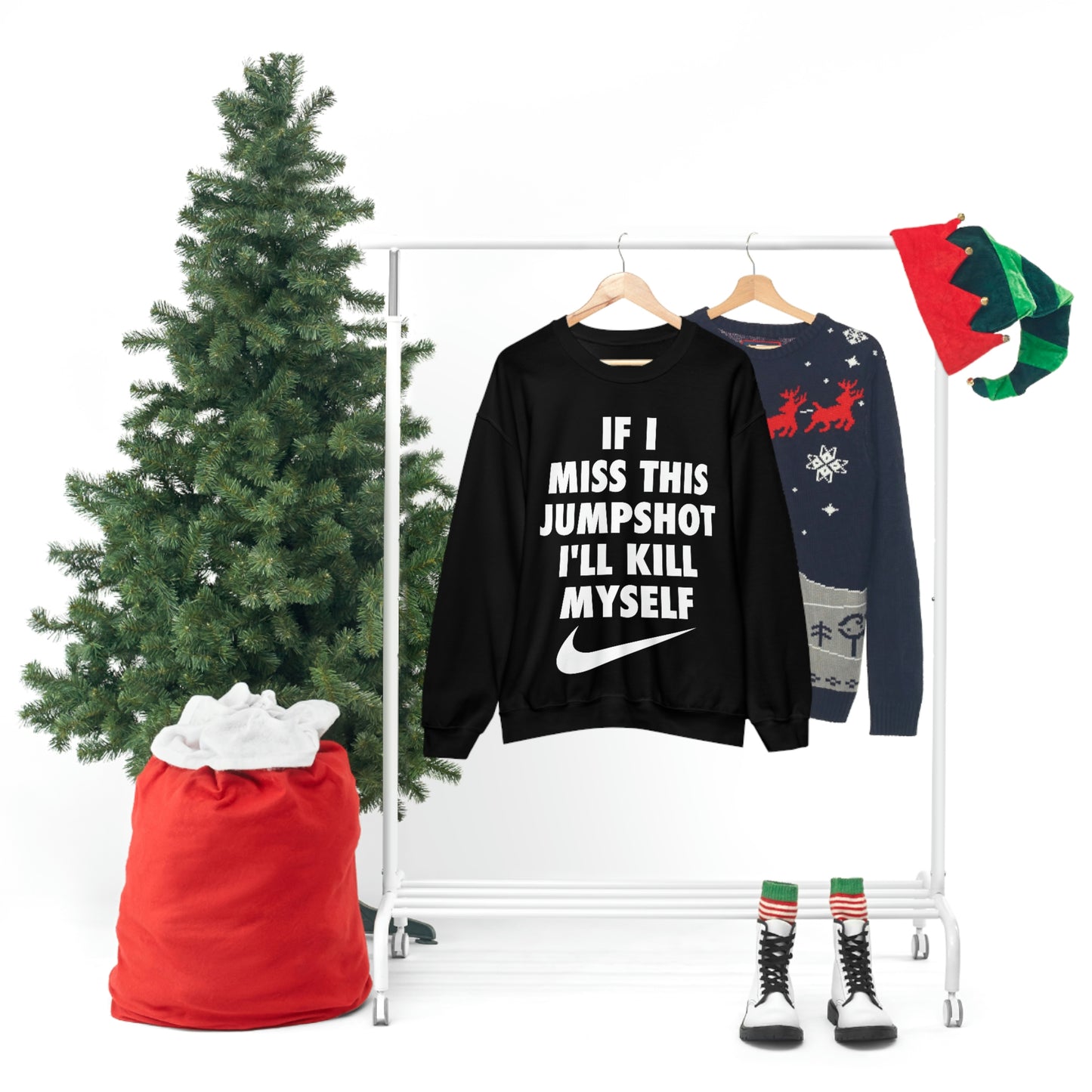 If I Miss This Jumpshot Parody Crewneck Sweatshirt