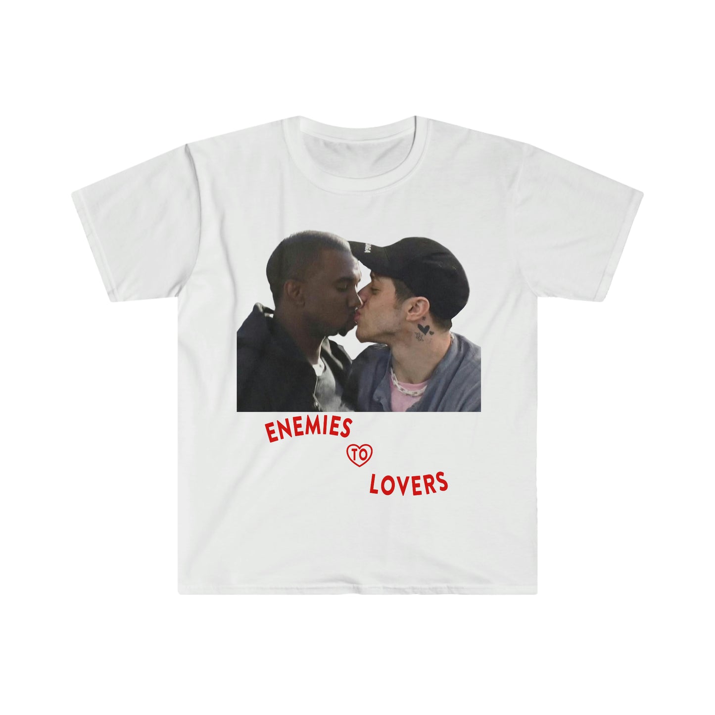 Kanye West Pete Davidson Kissing "Enemies to Lovers" T Shirt